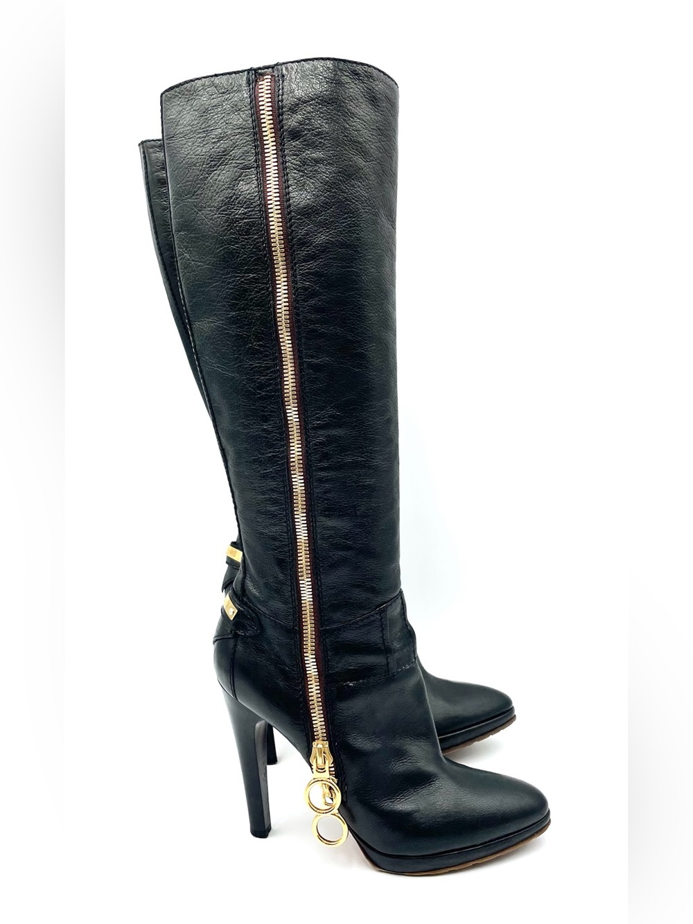 Roberto Cavalli Black Tall Boots Size 39.5